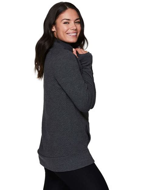 Buy Rbx Active Womens Ultra Soft Quilted Cowl Neck Pullover Sweatshirt
