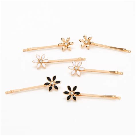 Gold Floral Bobby Pins 6 Pack Icing Us