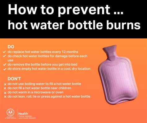 Burns Awareness Month Hot Water Bottle Caution Calhn Central Adelaide Local Health Network