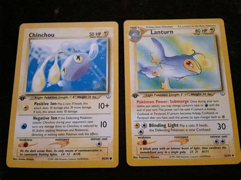 Mavin Chinchou And Lanturn Pokemon Cards