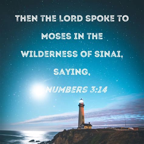 Numbers 314 Then The Lord Spoke To Moses In The Wilderness Of Sinai