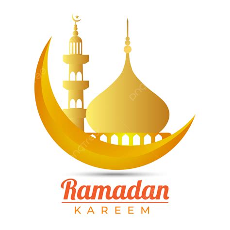 Imagem Transparente Ramadan Kareem Png Com Lua Dourada E Mesquita Png