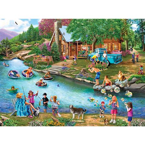 Summer Outing 1000 Piece Jigsaw Puzzle Bits And Pieces