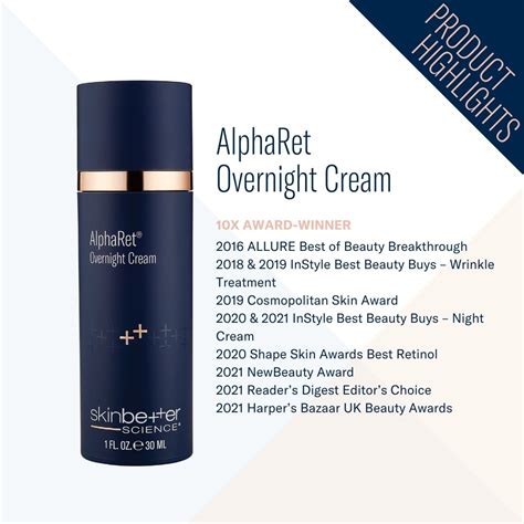 Skinbetter Science Alpharet Overnight Cream Skin Rejuvenation