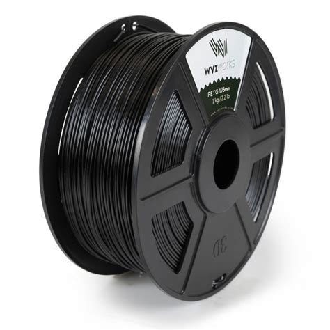 Black Petg 3d Printer Filament 175mm Wyz Works