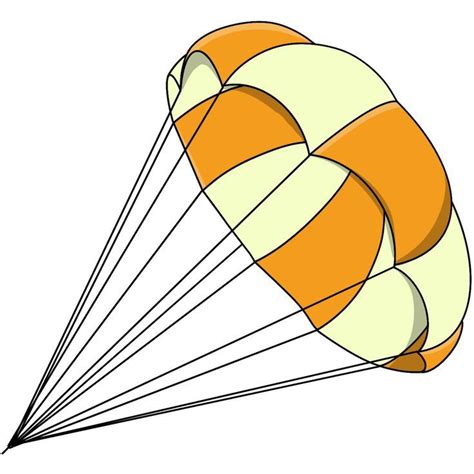 Parachute Orange Cream Cartoon Clip Art Parachute Parachute And