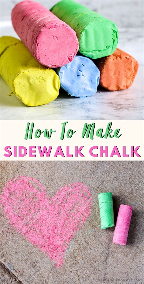 How To Make Sidewalk Chalk Recipe Messy Little Monster