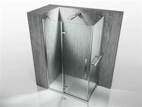 Corner Custom Tempered Glass Shower Cabin Tiquadro Qa Qf By Vismaravetro Design Paolo Pedrizzetti