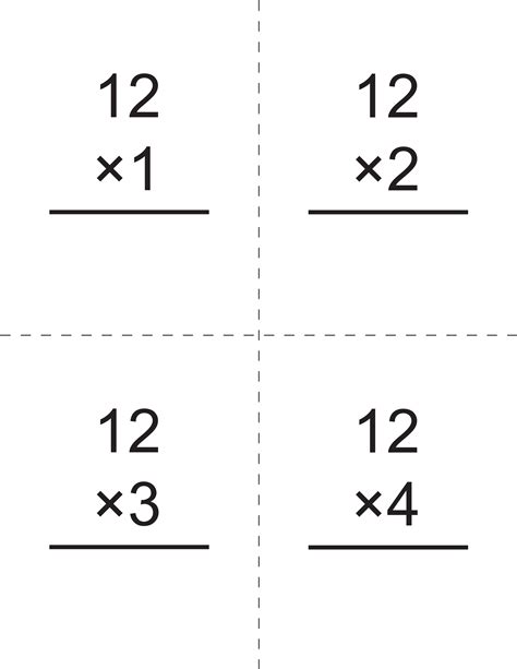 Multiplication Times 12 Flashcards How To Learn Multiplication With