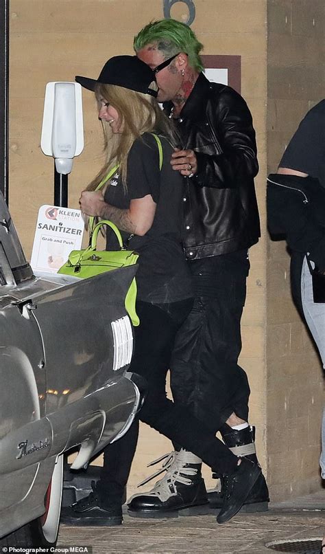 Avril Lavigne And Mod Sun Leave Nobu Dinner Date In A Vintage Cadillac