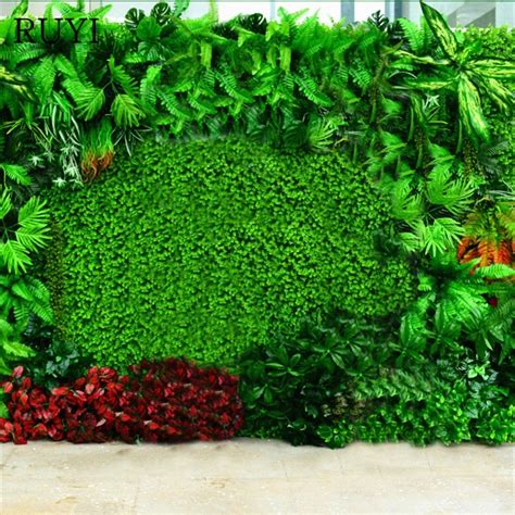 Artificial Grass Wall Backdrop Decor Shrubs Greenery Panels Decorative