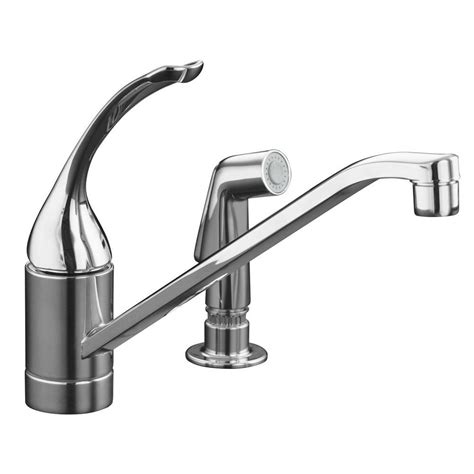Kitchen faucets are also categorized according to their control designs. KOHLER Coralais Single-Handle Low-Arc Standard Kitchen ...