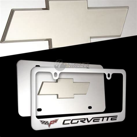 Purchase 3d Chevrolet Corvette C6 Stainless Steel License Plate Frame