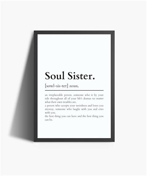 Soul Sister Definition Bestie Birthday T Soul Sister Etsy