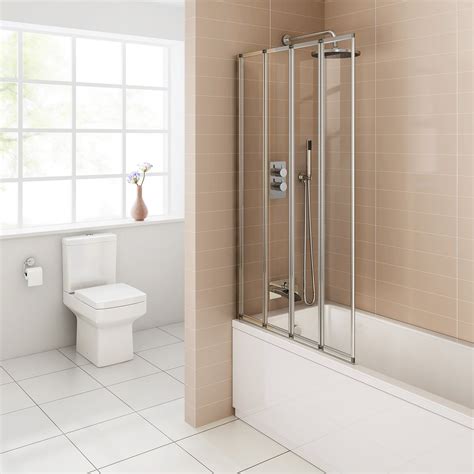 800mm Modern Pivot Folding Bath Shower Glass Screen Reversible Door