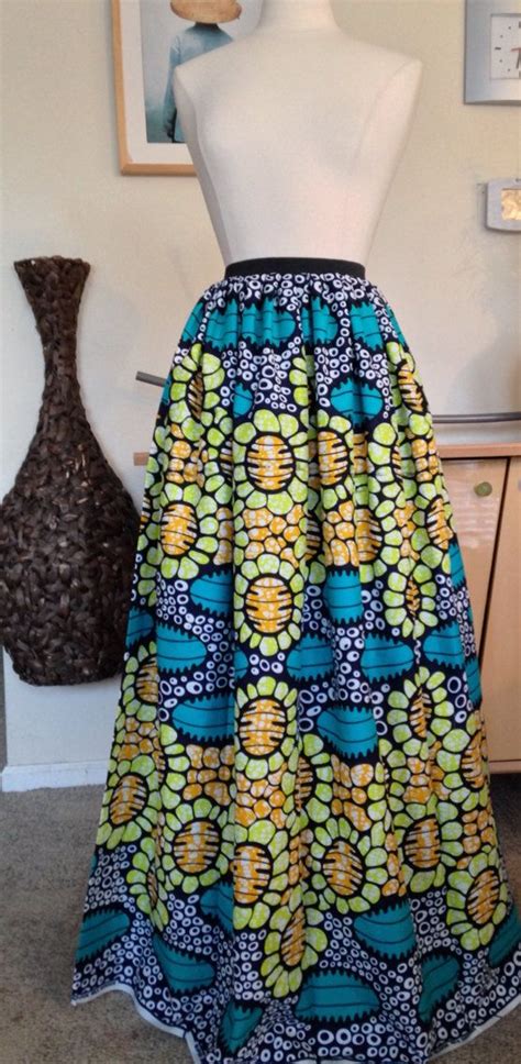 African Ankara Print Maxi Skirt With Pockets For By Ziziandgrace 88