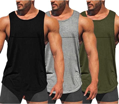 Coofandy Men S Pack Workout Tank Tops Dry Fit Gym Bodybuilding