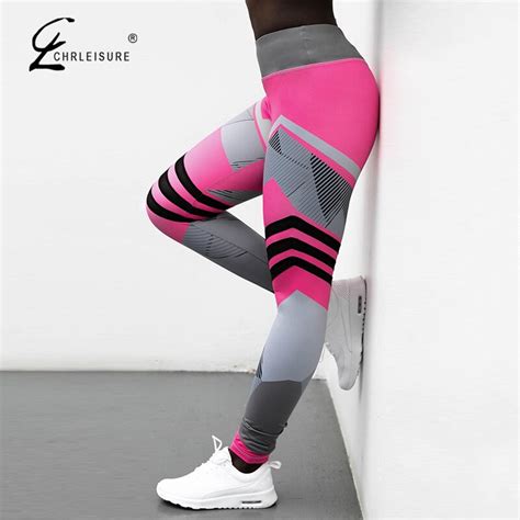 Chrleisure Sexy Slim Push Up Fitness Leggings Fashion Patchwork
