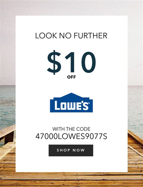 10 Off 50 Lowes Coupon Lowes Coding