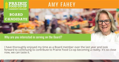 Amy Fahey Prairie Food Co Op