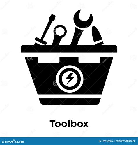 Toolbox Icon Vector Isolated On White Background Logo Concept O Stock