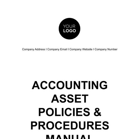 Accounting Asset Policies And Procedures Manual Template Edit Online
