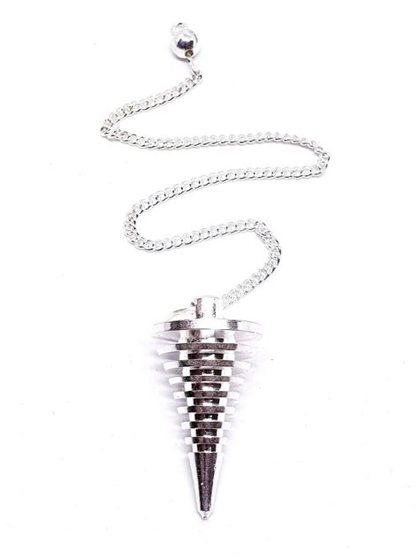 Metal Spiral Pendulum Divination Dowser Silver Gills Sensitive Accurate