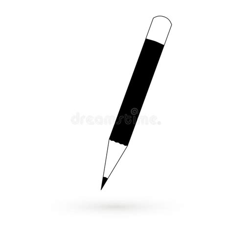Black Pencil Icon Raster Stock Illustration Illustration Of Design