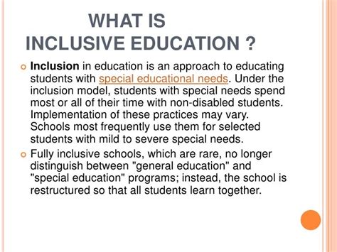 Presentation On Inclusive Education