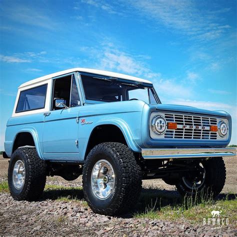 1974 Brittany Blue Ford Bronco Restomod Classic Ford Broncos Ford