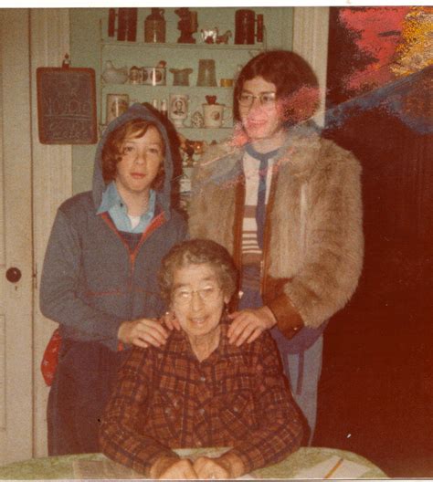 Grannys Kitchen With My Younger Brother Me And Granny Circa About