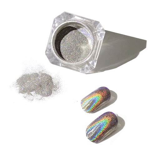 Prettydiva Box Laser Holographic Nail Powder Rainbow Chrome Powder Manicure Ebay