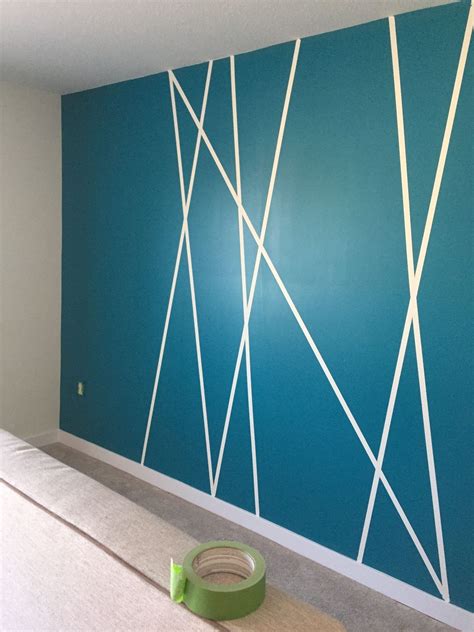 Awesome Wall Paint Design Ideas With Tape Black And White References