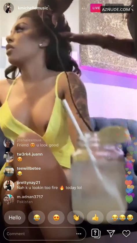 K Michelle Accidentally Shows Her Brown Areola Wearing A Yellow Dress During Her Instagram Live