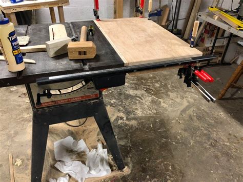 Table Saw Extension Wing Take 2 This One Is Level Just Need To Add