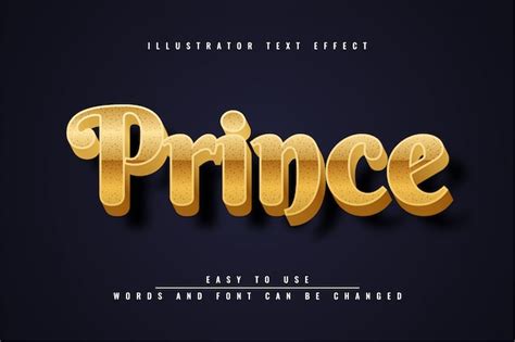 Premium Vector Prince Text Effect