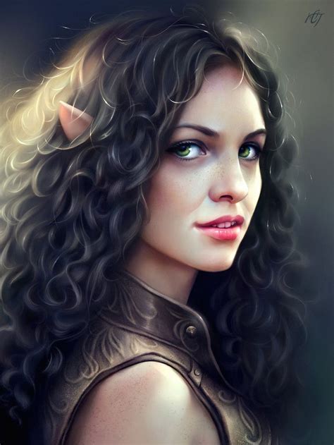 Elves Fantasy Character Portraits Female Elf