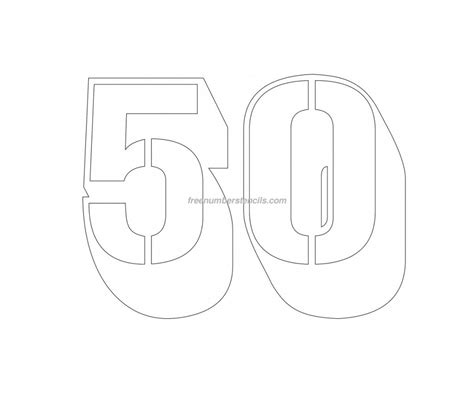Free Engraving 50 Number Stencil