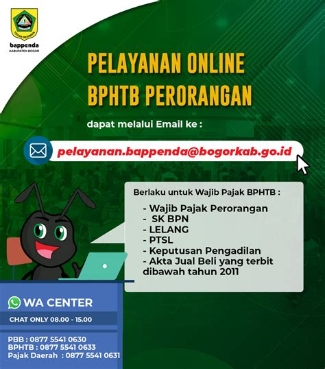 INOVASI BPHTB ONLINE Badan Pengelolaan Pendapatan Daerah Kabupaten Bogor