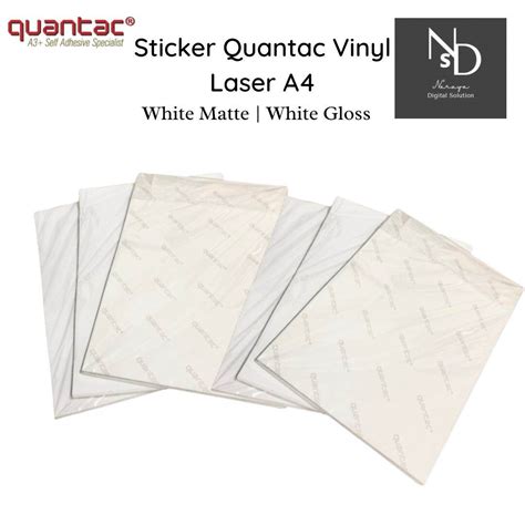 Sticker Quantac Vinyl Laser White Gloss White Matte A Lazada Indonesia