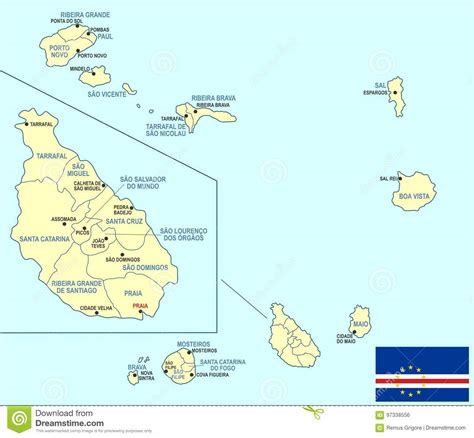 Mappa Di Capo Verde Illustrazione Di Stock Illustrazione Di Sale