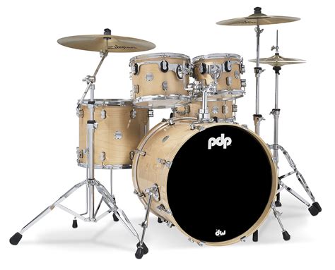 Pdp By Dw 5 Piece Concept Maple Shell Pack With Chrome Hardware Natural