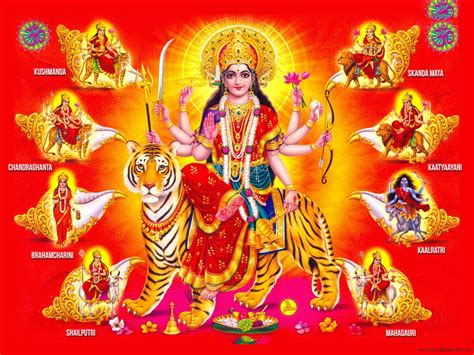 Nine Forms Of Goddess Durga Navratri Rosebazaar India