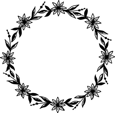 Circle Floral Frame Vector Png Transparent Svg Onlygfxcom Images