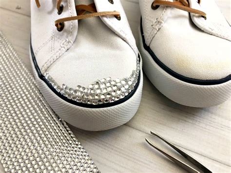 Diy Gem Shoes How To Bedazzle Sneakers Diy T A Cultivated Nest
