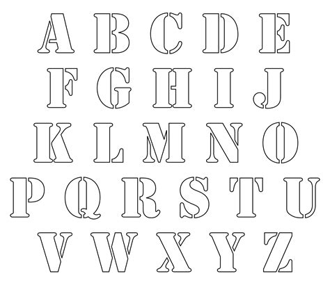 Inch Printable Letter Stencils