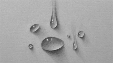 How To Draw A Water Drop With Pencil Drawing By Artist Alamgir Youtube