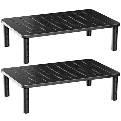 2 Pack Huanuo Monitor Stand Riser 3 Height Adjustable Monitor Riser