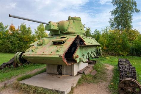 The Soviet Tank T 34 Under Reconstruction Stock Image Image Of Armor