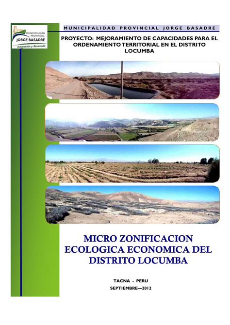 Pdf Micro Zonificacion Ecologica Economica Del Distrito · Ecologica